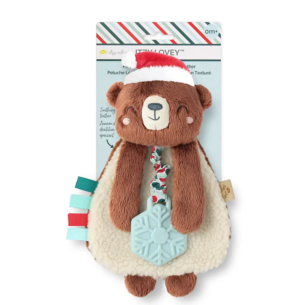 Holiday Bear Itzy Lovey™ Plush + Teether Toy