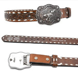 Nocona Boys Floral Belt w/ Bull Rider Buckle