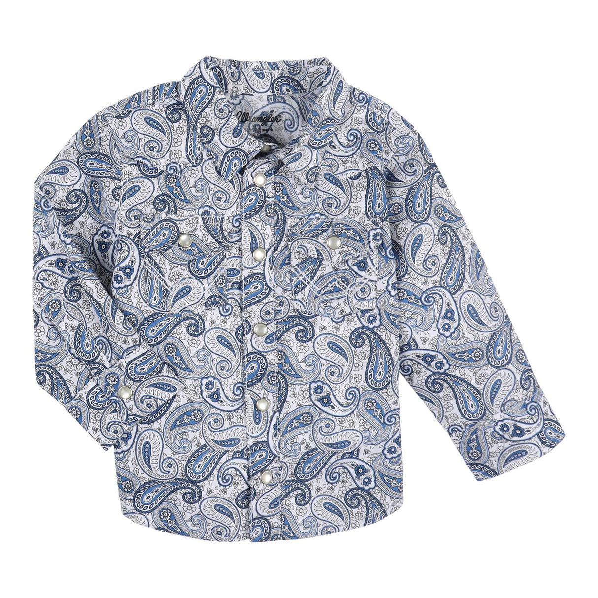 Blue & White Paisley L/S Wrangler Shirt