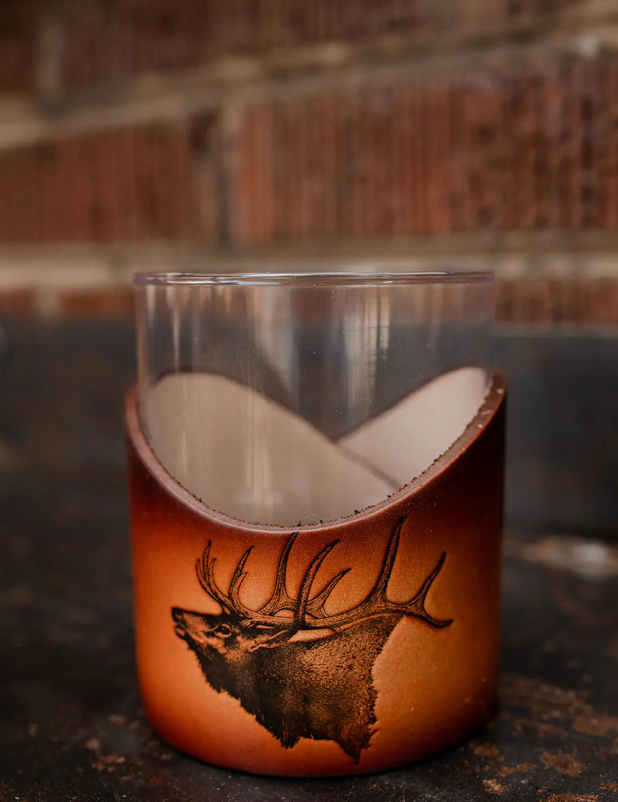 Leather Rocks Whiskey Glasses