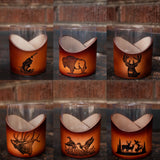 Leather Rocks Whiskey Glasses