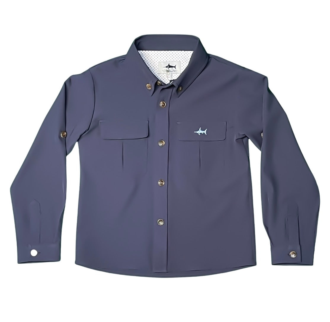 Navy Coast Flagler Fishing Shirt