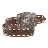 Nocona Boys Floral Belt w/ Bull Rider Buckle