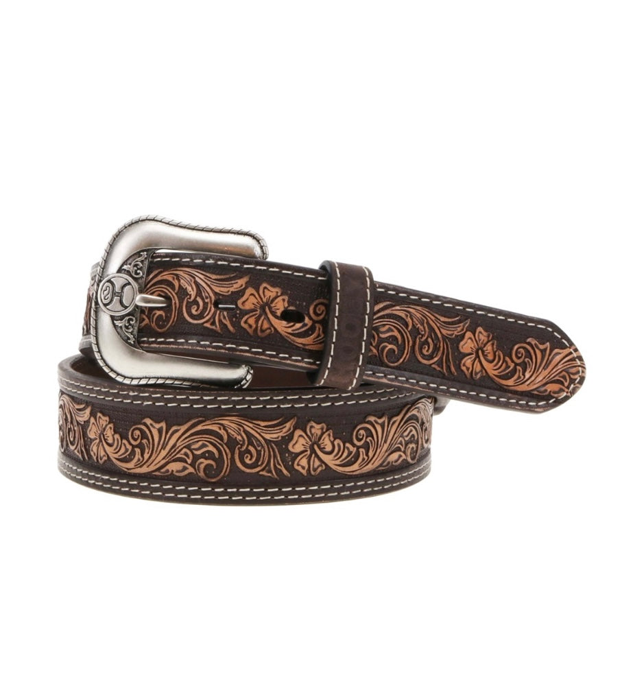 Natural Tapered Filigree Hooey Belt