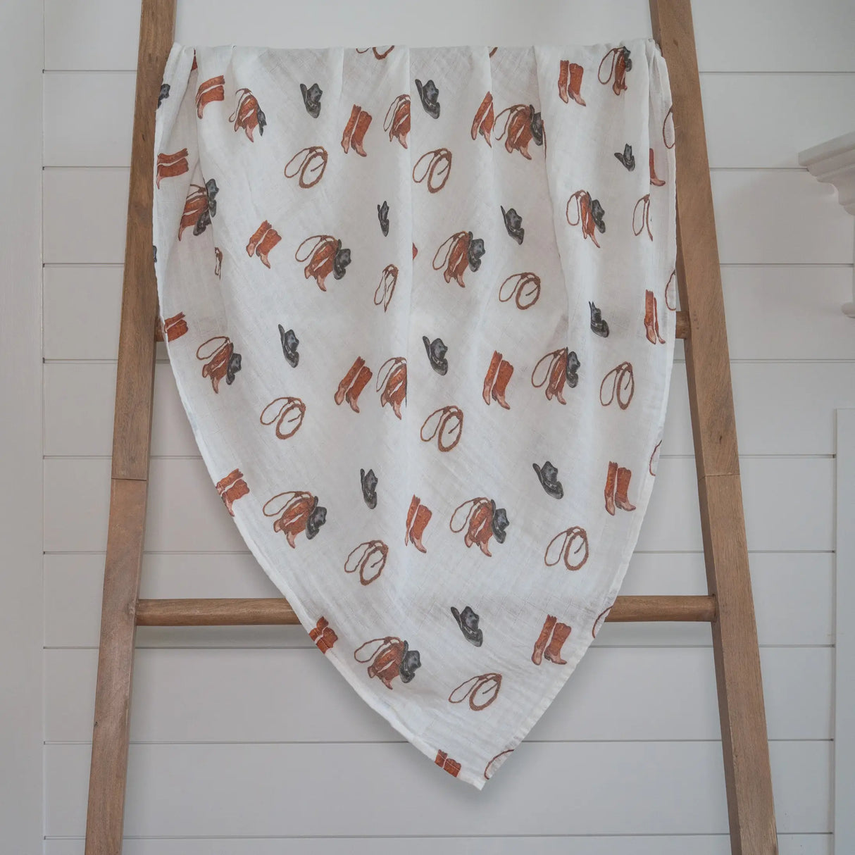 Boys in Boots Muslin Swaddle