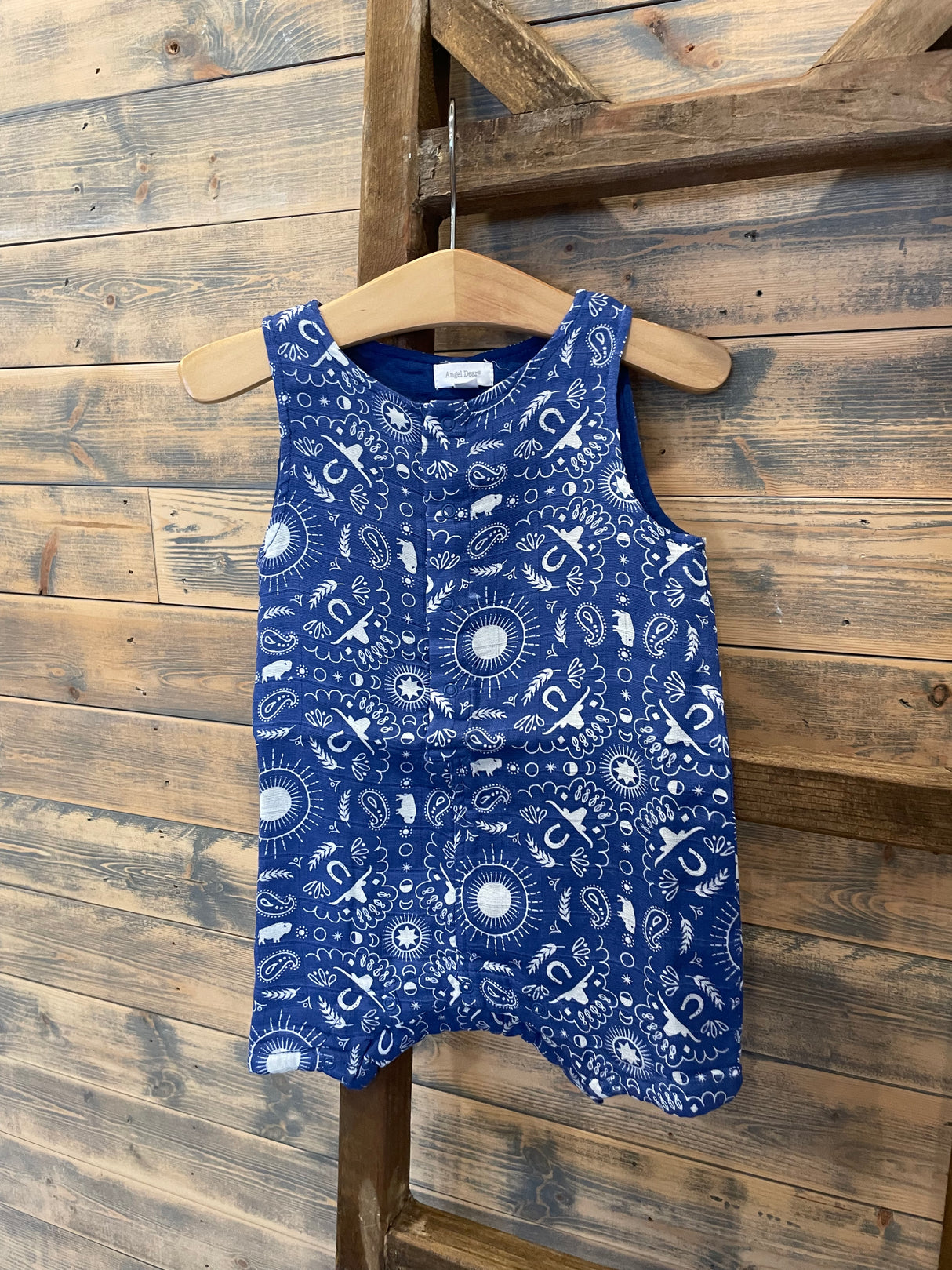 Blue Bandana Shortie Romper