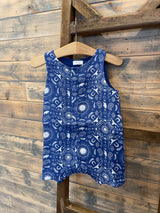 Blue Bandana Shortie Romper