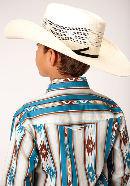 Roper Vintage Stripe LS Snap
