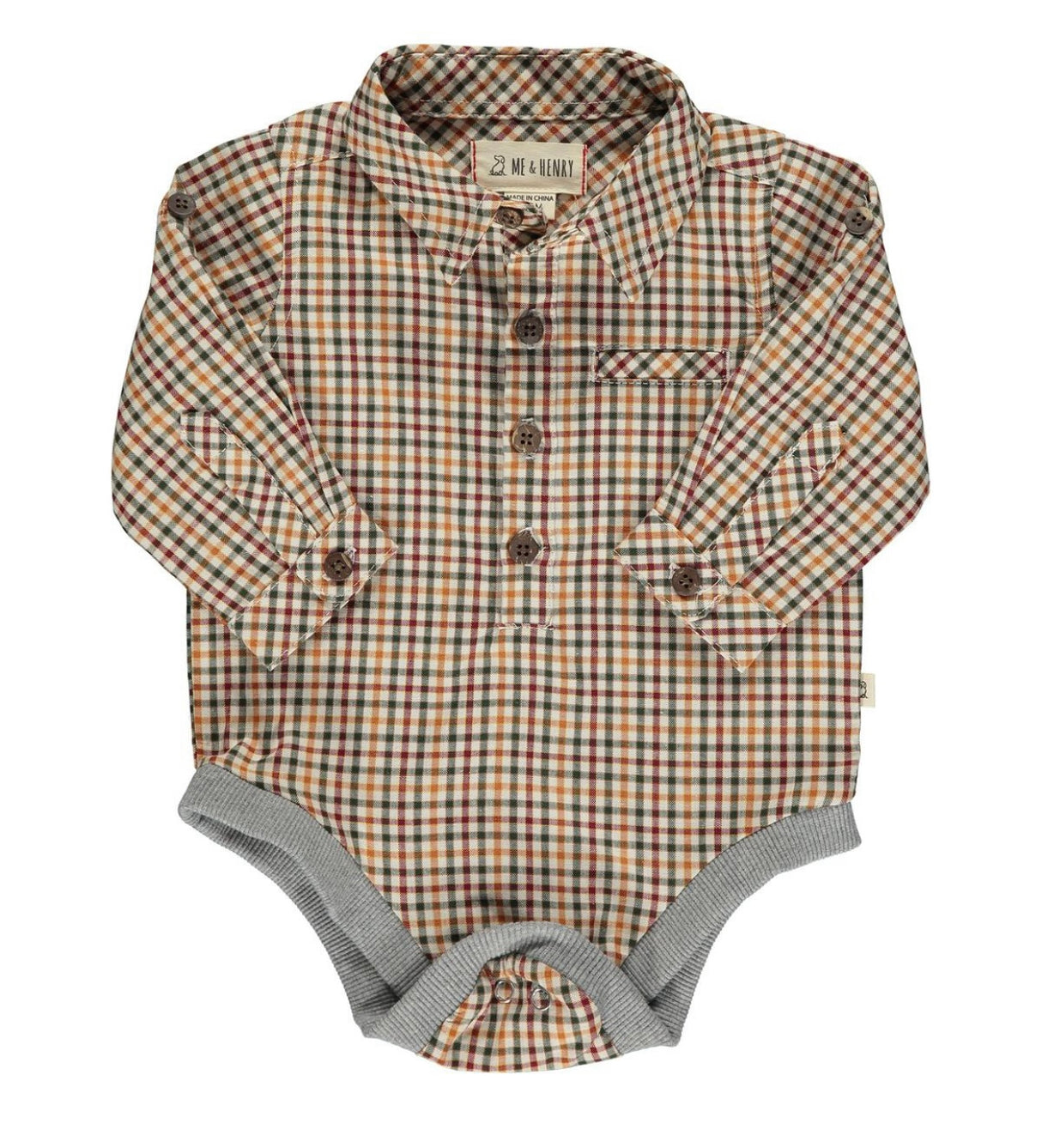 Jasper Woven Button-up Onesie