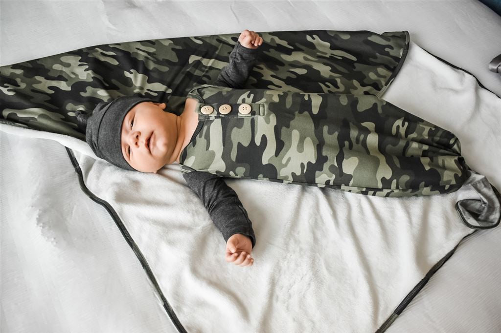 Camo Plush Swaddle Blanket