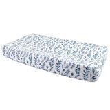 Blue Leaves Changing Pad Cover