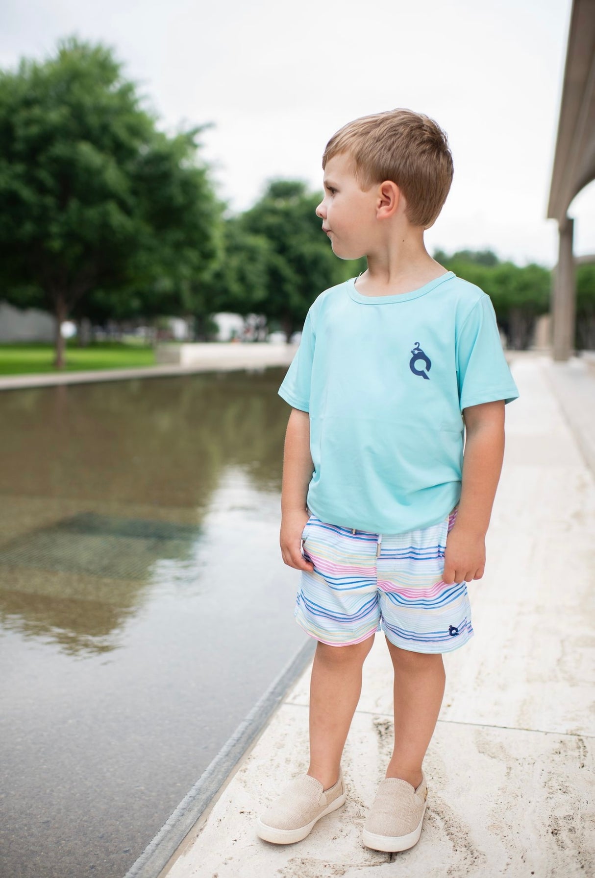 Watercolor Swim Trunks