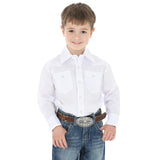 Wrangler Boys Classic White Snap Shirt