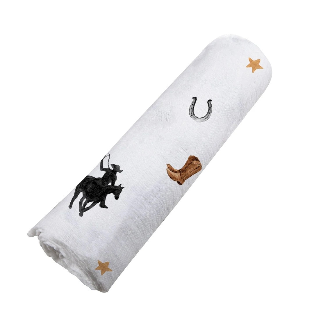 Cowboy Bronc Bamboo Swaddle