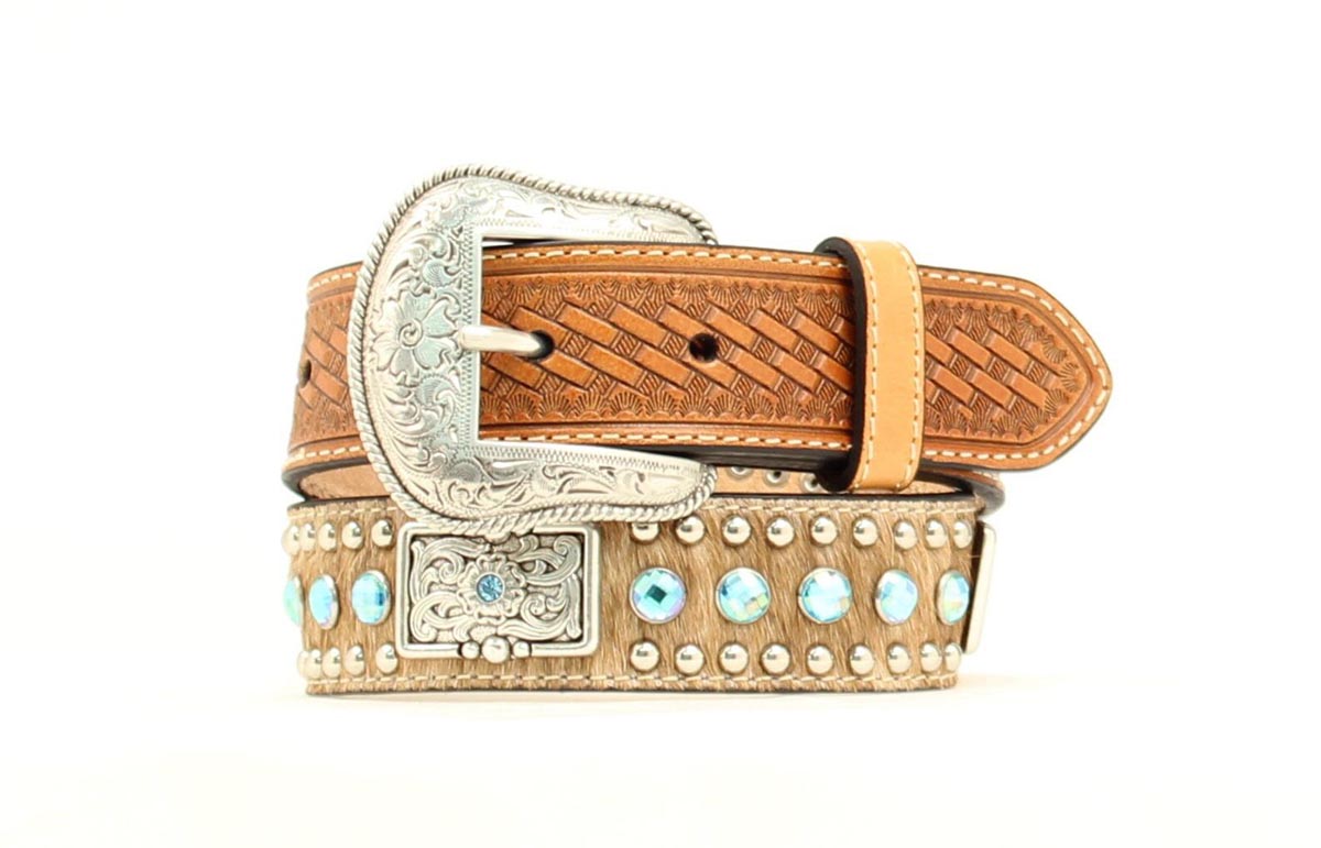 Rhinestone Cowboy Cowhide Belt