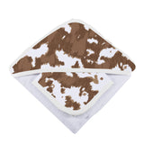 Cowhide Hooded Towel & Washcloth Set