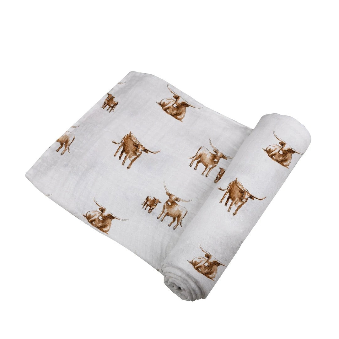 Longhorn Bamboo Swaddle